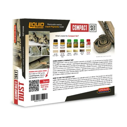 Compact Dust 6 x 22 ml - Lifecolor SPG08 Compact Dust 6 x 22 ml - Lifecolor SPG08