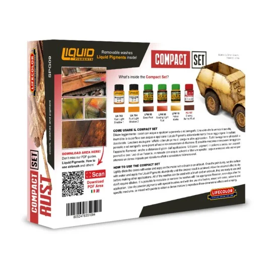 Compact Rust 6 x 22 ml - Lifecolor SPG09 Compact Rust 6 x 22 ml - Lifecolor SPG09