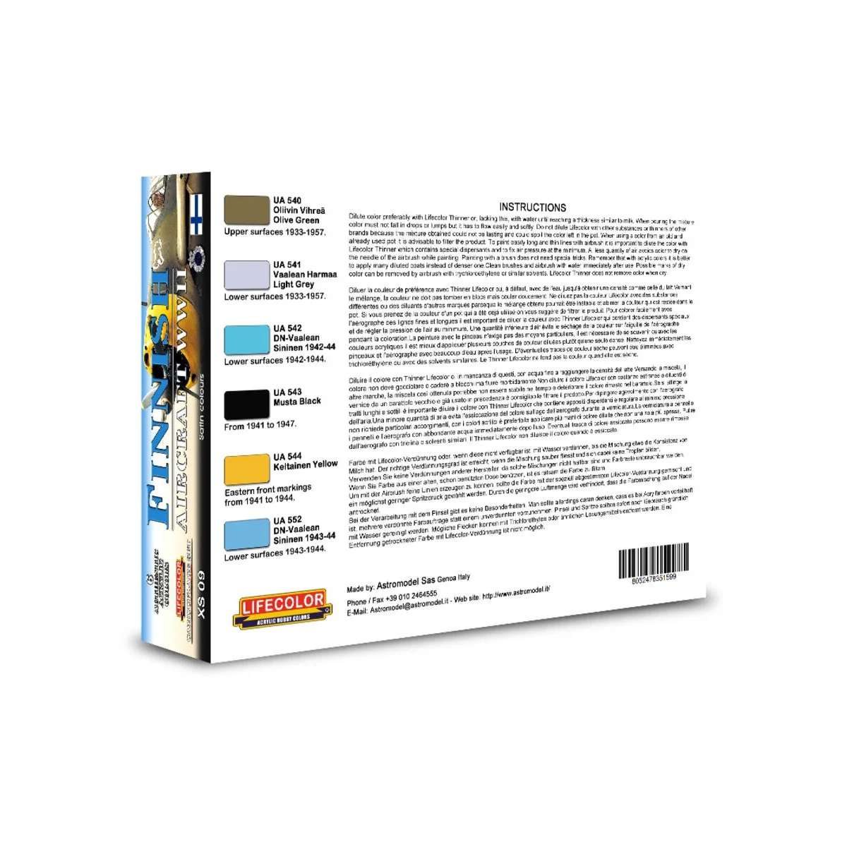 Finnish Aircraft WWII 6 x 22 ml - Lifecolor XS09