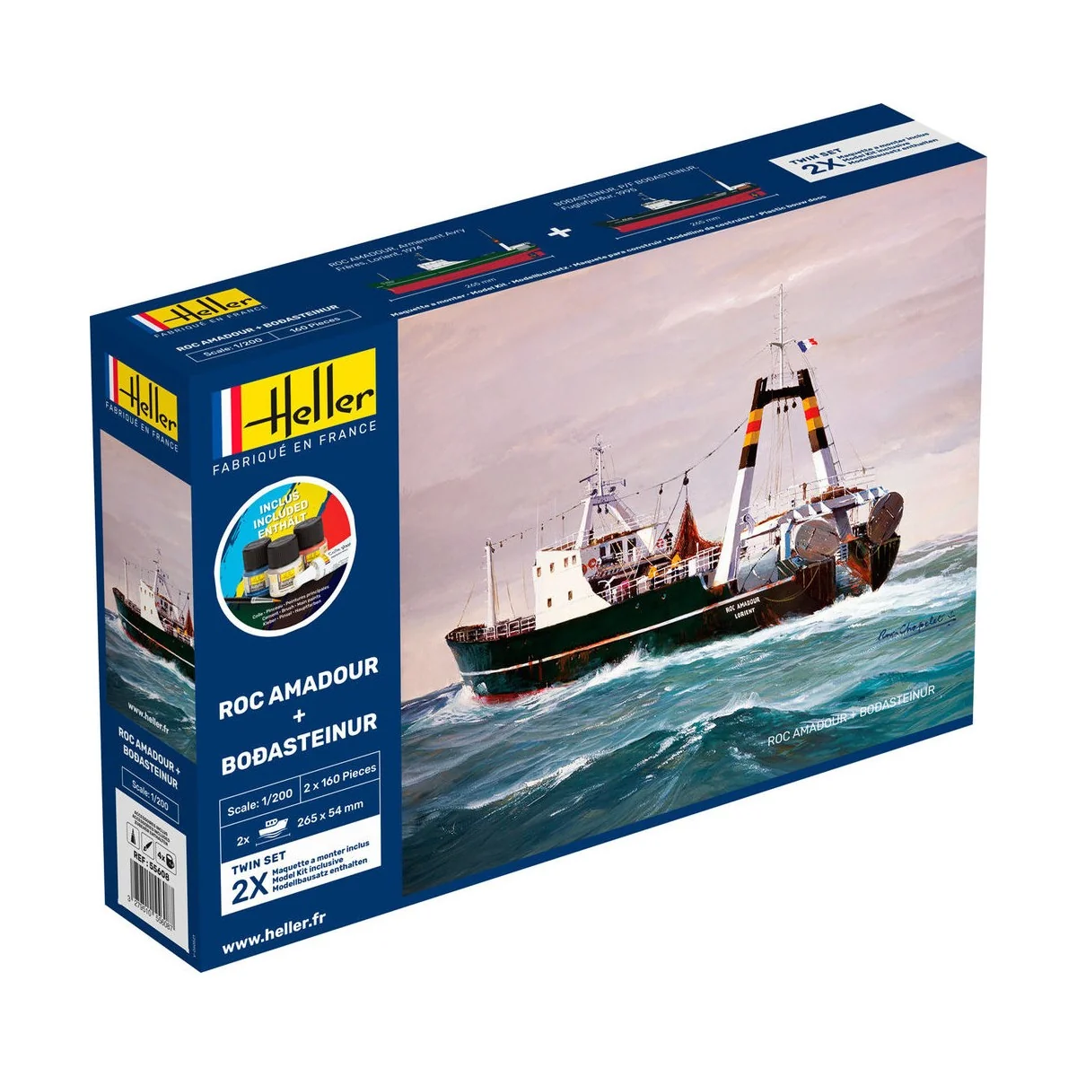 STARTER KIT Twin Set Roc Amadour + Bordasteinur, 1/200 - Heller 55608