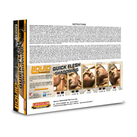 Quick Flesh Shadowing 6 x 22 ml - Lifecolor LP07