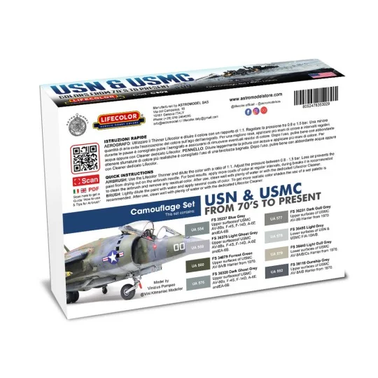 USN & USMC Colors From 70'S To Present 8 x 22 ml - Lifecolor CE02