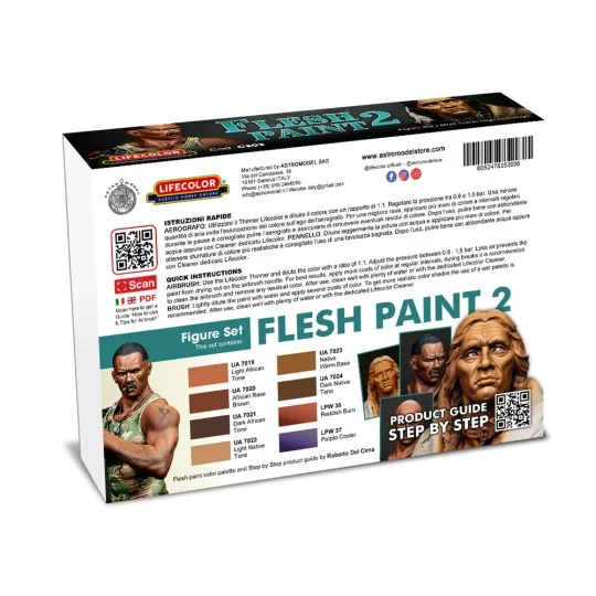 Flesh Paint Set 2 8 x 22 ml - Lifecolor CE03