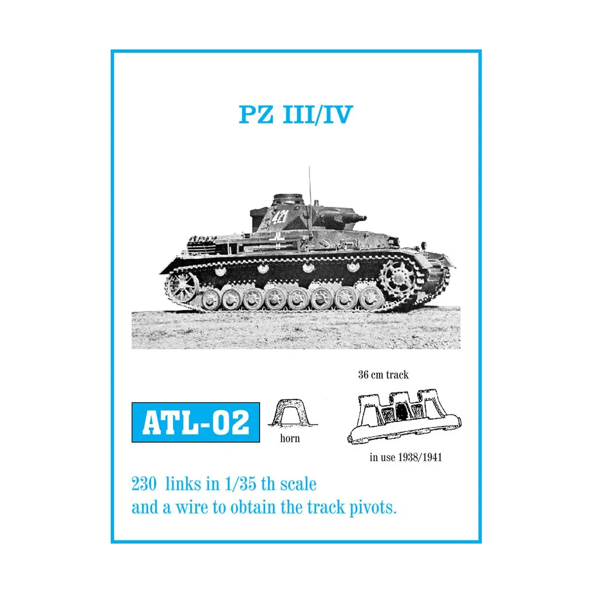Tracks for Pz III (A-G) / Pz IV (A-D), 1/35 - Friulmodel ATL-002