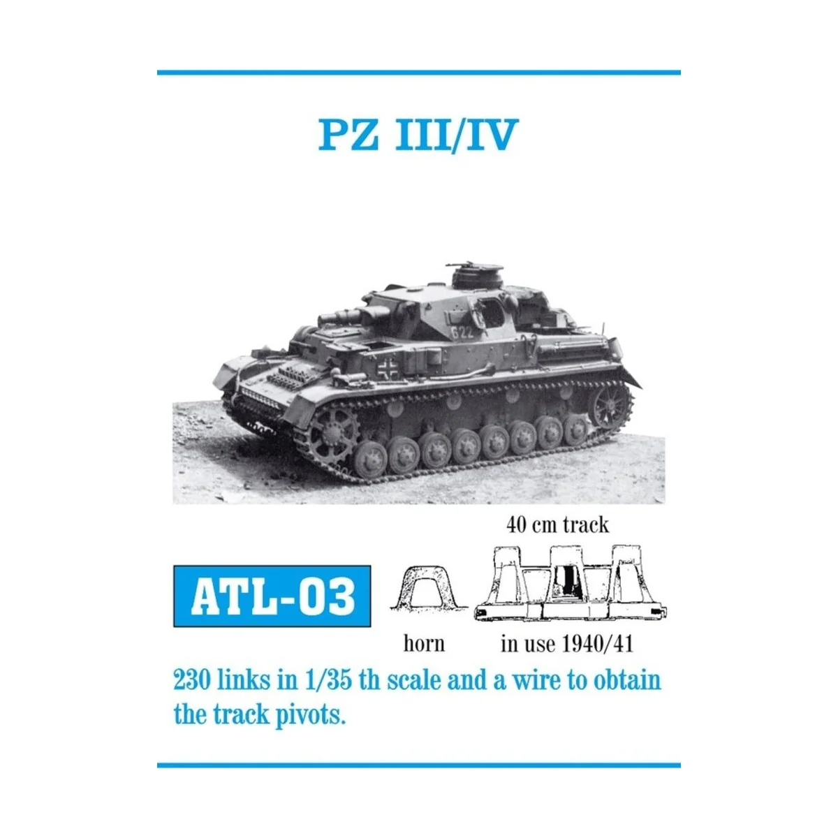 Tracks for Pz III (H-J) / Pz IV _, 1/35 - Friulmodel ATL-003