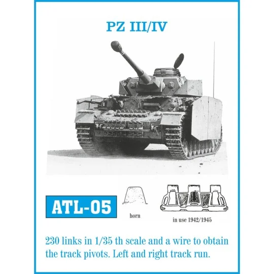 Tracks for Pz III (H-K) / Pz IV (F-J), 1/35 - Friulmodel ATL-005