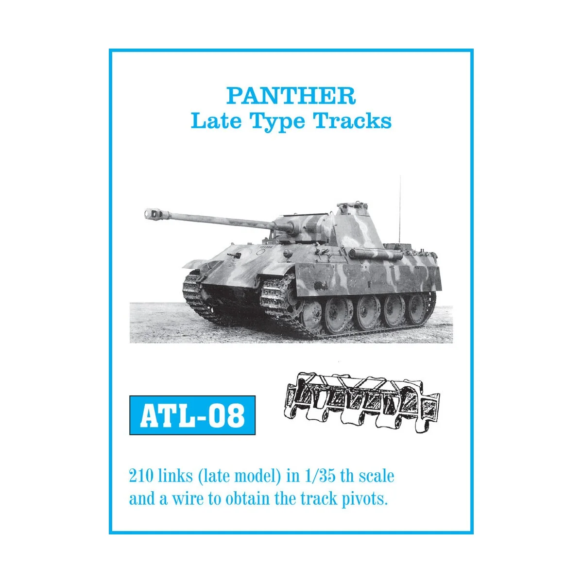 Tracks for Panther / Jagdpanther, 1/35 - Friulmodel ATL-008 Tracks for Panther / Jagdpanther, 1/35 - Friulmodel ATL-008