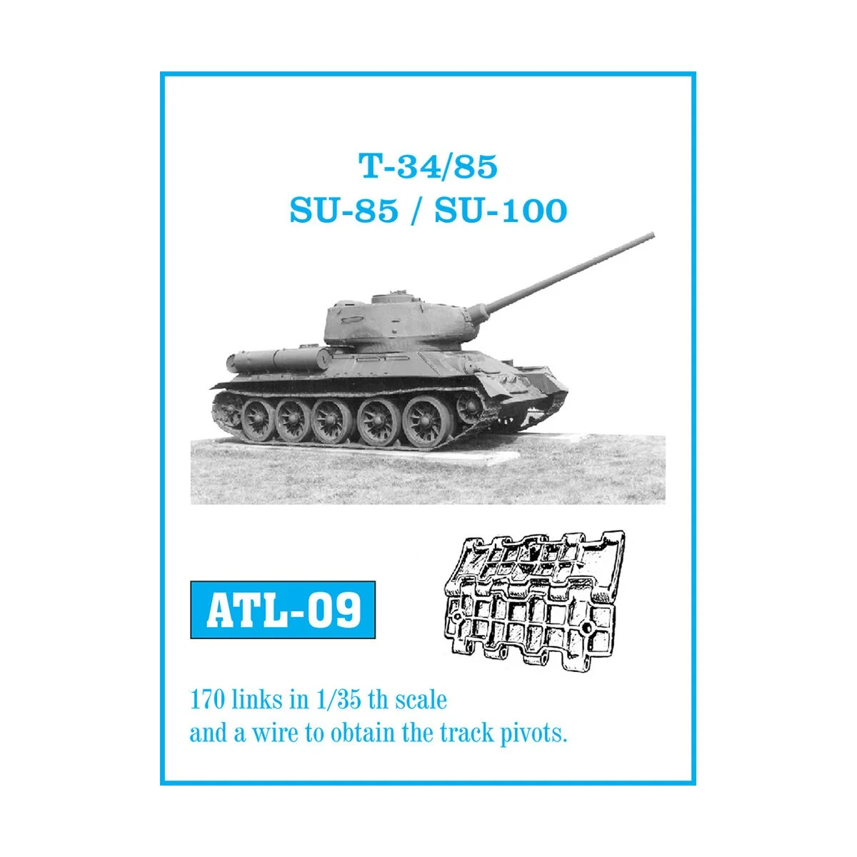 Tracks for T 34 / 85 Waffelmuster - Friulmodel ATL-009