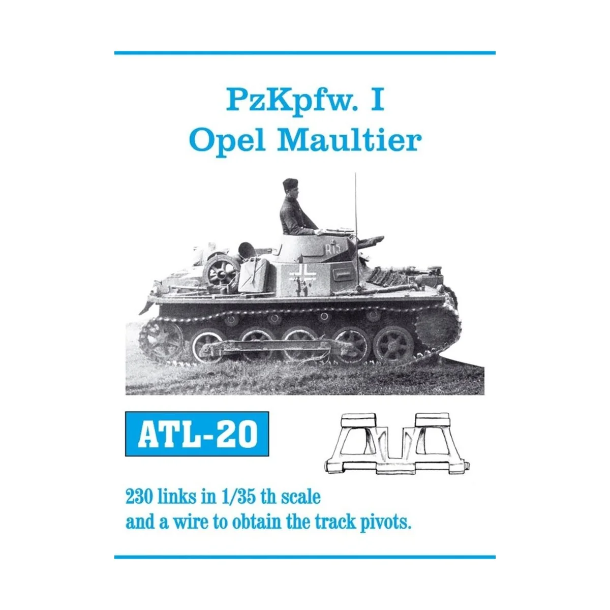 Tracks for Pz I / Opel Maultier, 1/35 - Friulmodel ATL-020 Tracks for Pz I / Opel Maultier, 1/35 - Friulmodel ATL-020