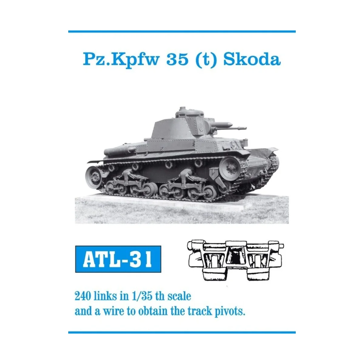 Tracks for Pz.Kpfw 35 (t) Skoda - Friulmodel ATL-031