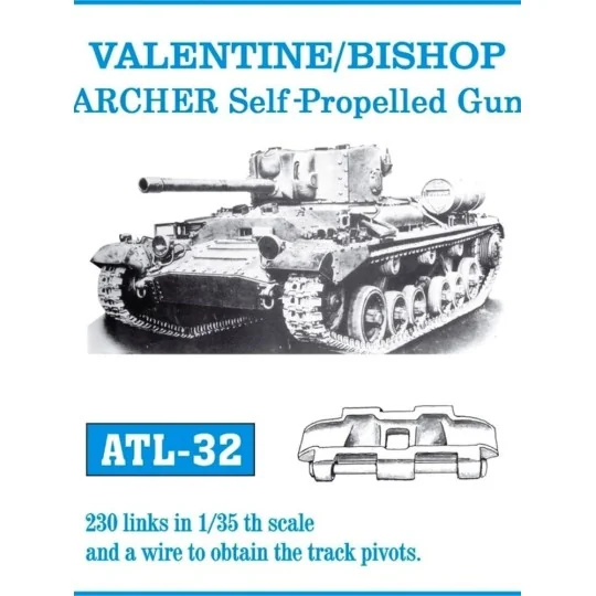 Tracks for Valentine / Bishop, 1/35 - Friulmodel ATL-032 Tracks for Valentine / Bishop, 1/35 - Friulmodel ATL-032