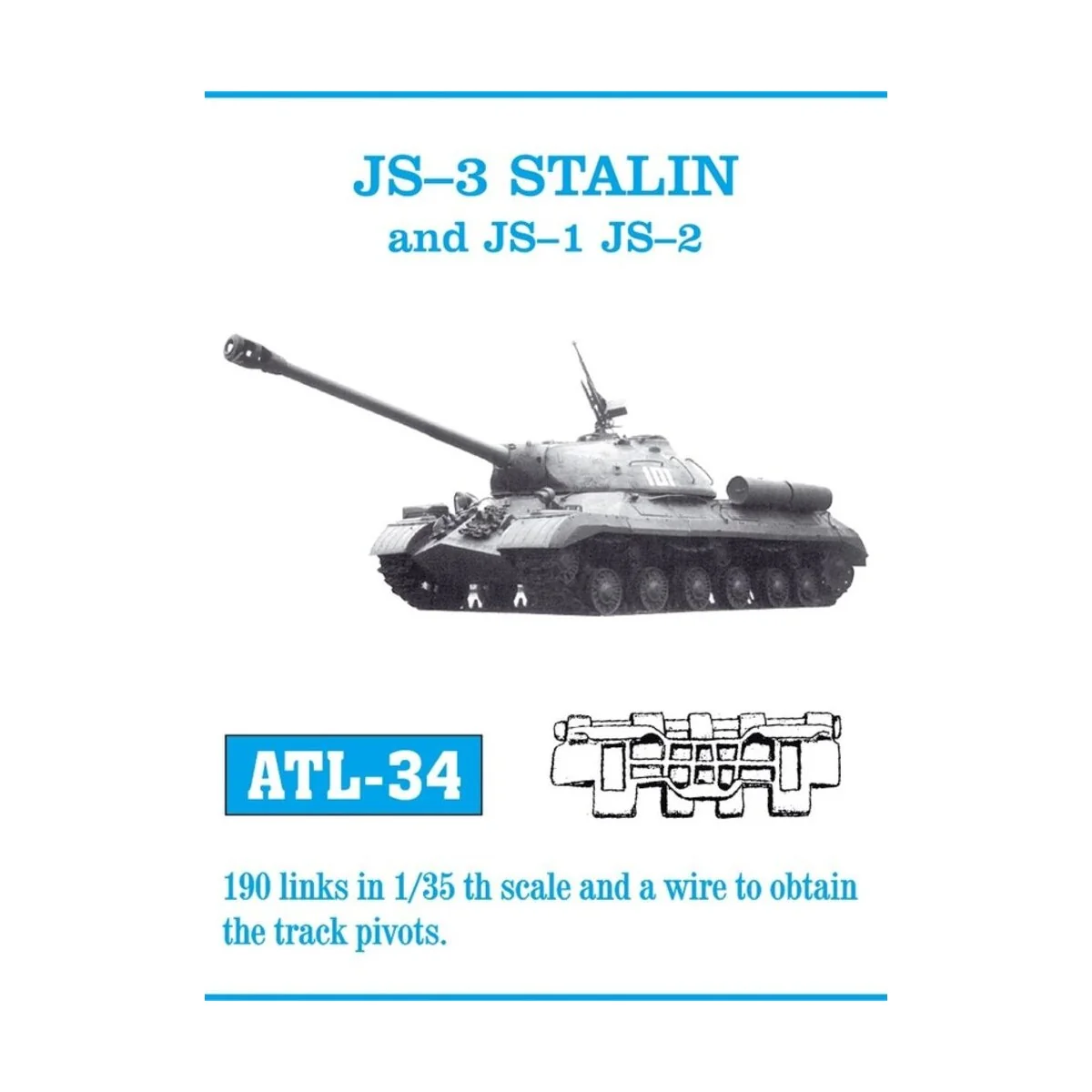 Tracks for JS-III. JS-I. JS-II, 1/35 - Friulmodel ATL-034 Tracks for JS-III. JS-I. JS-II, 1/35 - Friulmodel ATL-034