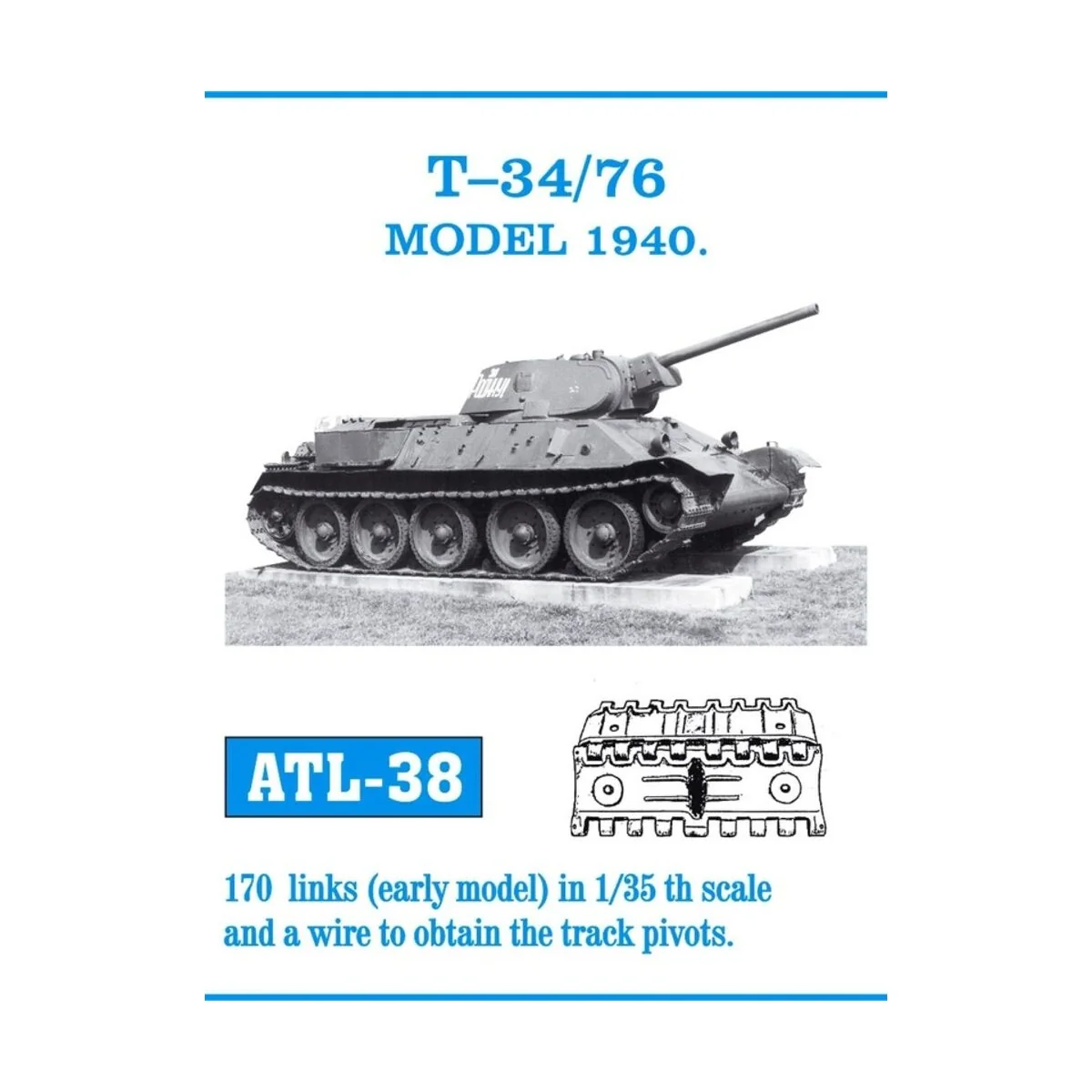 Tracks for T-34/76, 1/35 - Friulmodel ATL-038 Tracks for T-34/76, 1/35 - Friulmodel ATL-038
