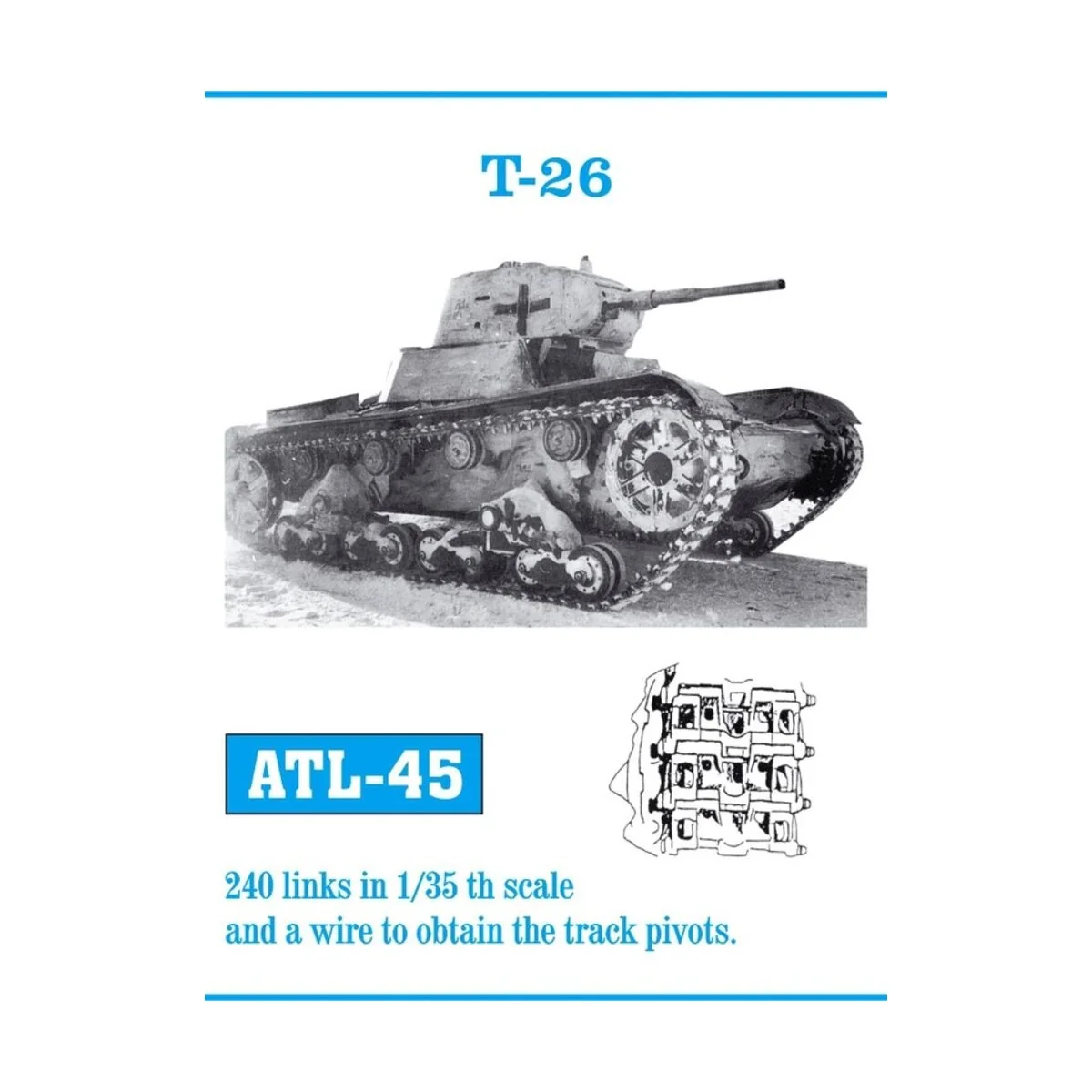 Tracks for 7 TP/ T-26 - Friulmodel ATL-045