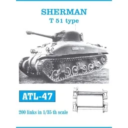 Tracks for Sherman T 51 Type, 1/35 - Friulmodel ATL-047