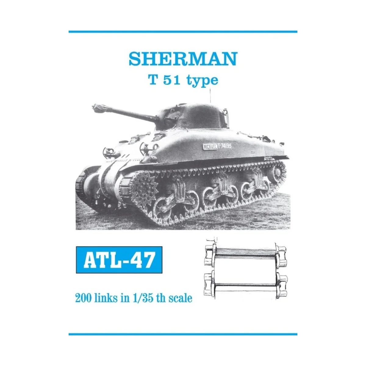 Tracks for Sherman T 51 Type, 1/35 - Friulmodel ATL-047 Tracks for Sherman T 51 Type, 1/35 - Friulmodel ATL-047