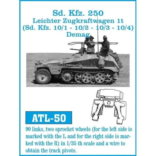 Tracks for Sd.Kfz 250, 1/35 - Friulmodel ATL-050 Tracks for Sd.Kfz 250, 1/35 - Friulmodel ATL-050