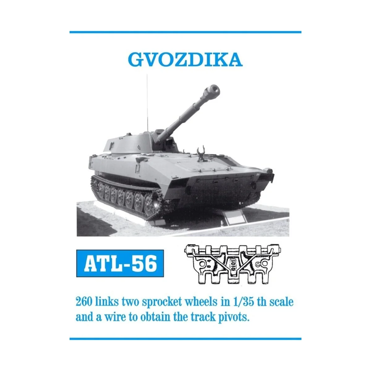 Tracks for Gvozdika, 1/35 - Friulmodel ATL-056 Tracks for Gvozdika, 1/35 - Friulmodel ATL-056