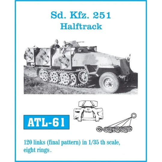 Tracks for Sd.Kfz.251 Halftrack, 1/35 - Friulmodel ATL-061 Tracks for Sd.Kfz.251 Halftrack, 1/35 - Friulmodel ATL-061