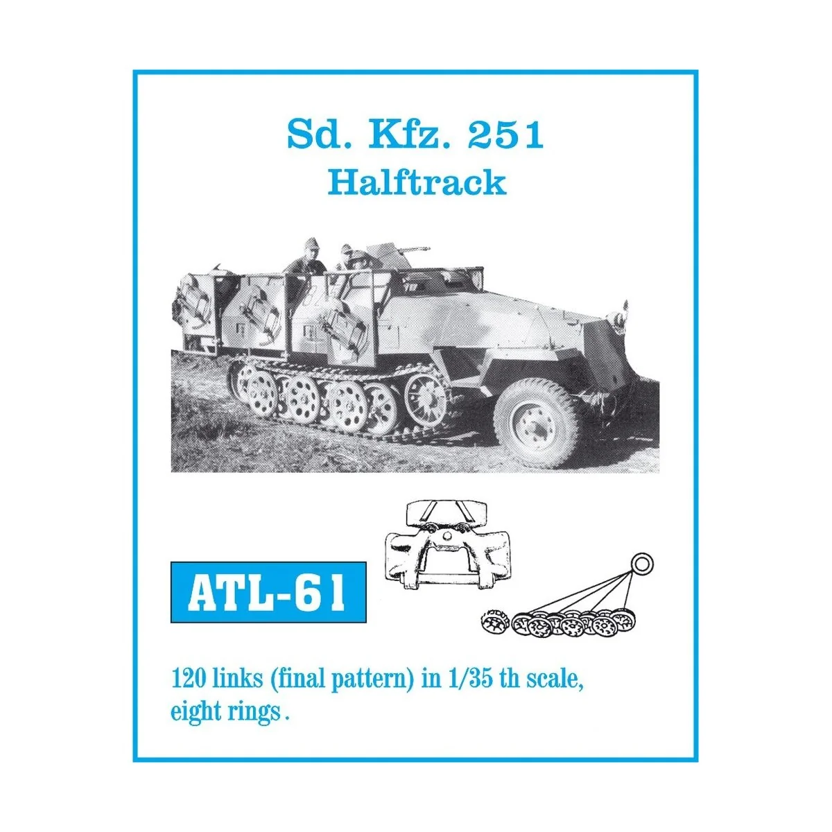Tracks for Sd.Kfz.251 Halftrack, 1/35 - Friulmodel ATL-061 Tracks for Sd.Kfz.251 Halftrack, 1/35 - Friulmodel ATL-061