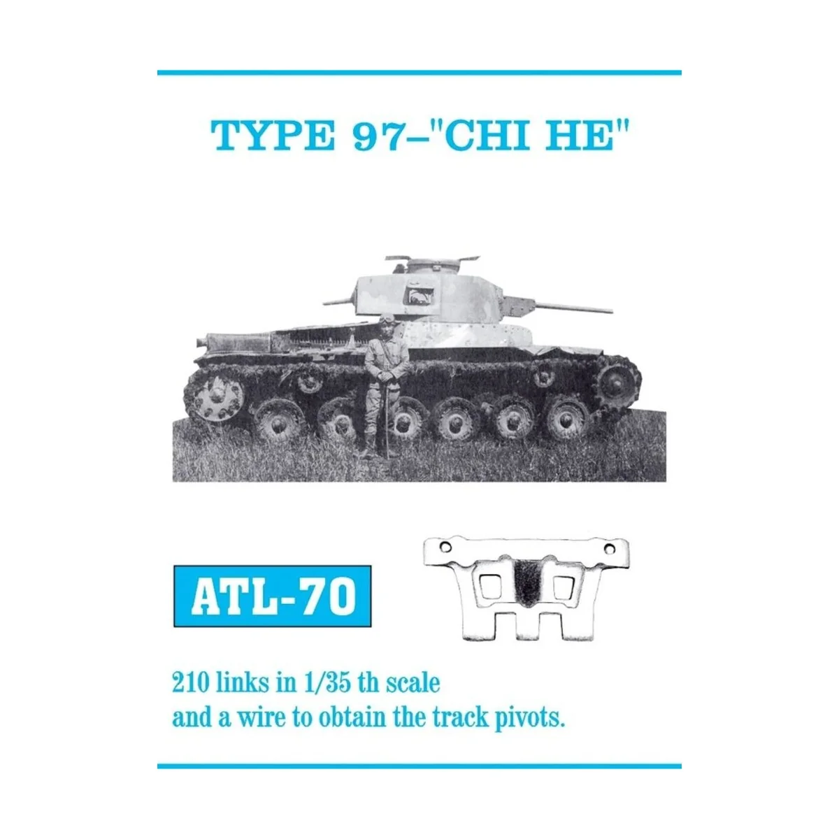 Tracks for Type 97 CHI-HE, 1/35 - Friulmodel ATL-070 Tracks for Type 97 CHI-HE, 1/35 - Friulmodel ATL-070