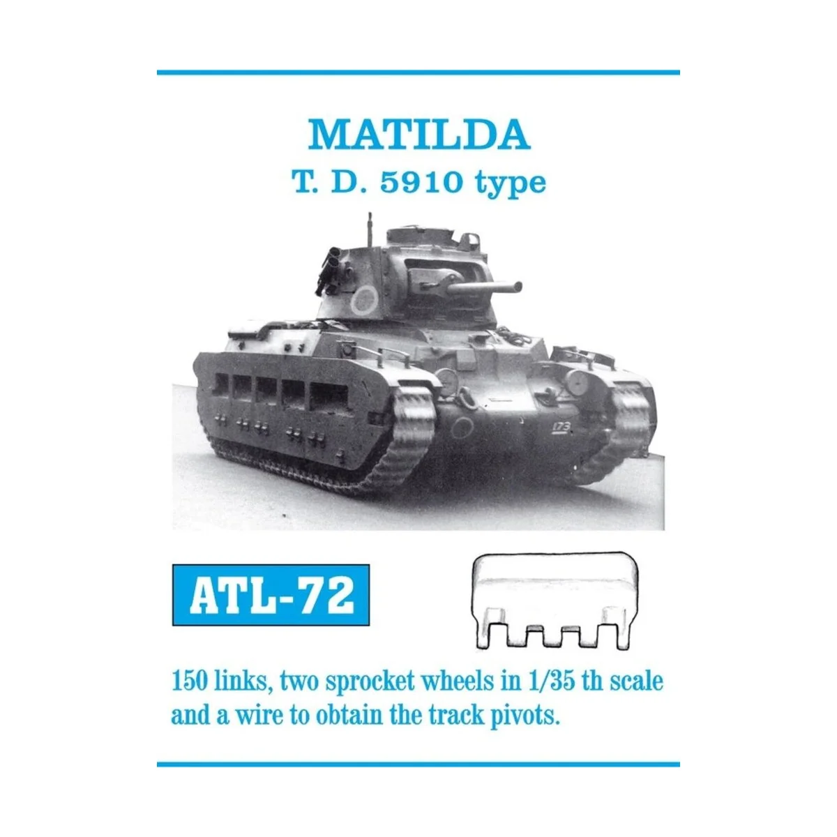Tracks for Matilda T.D-5910 Type, 1/35 - Friulmodel ATL-072