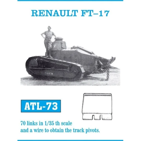 Tracks for Renault FT-17, 1/35 - Friulmodel ATL-073 Tracks for Renault FT-17, 1/35 - Friulmodel ATL-073