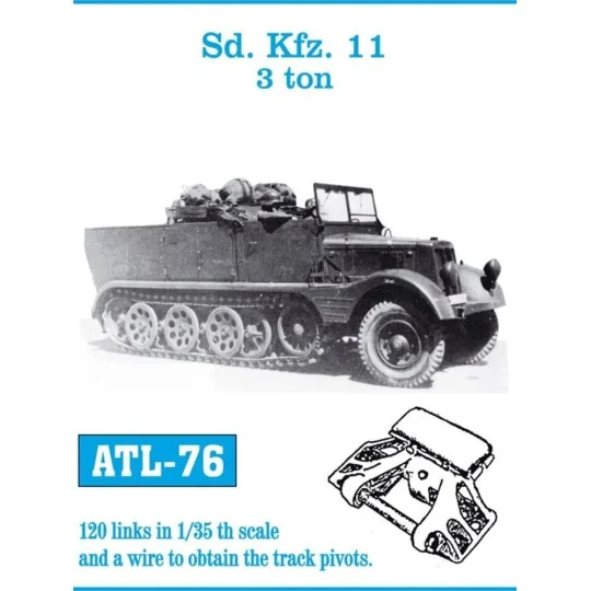 Tracks for Sd.Kfz 11 3-ton, 1/35 - Friulmodel ATL-076 Tracks for Sd.Kfz 11 3-ton, 1/35 - Friulmodel ATL-076