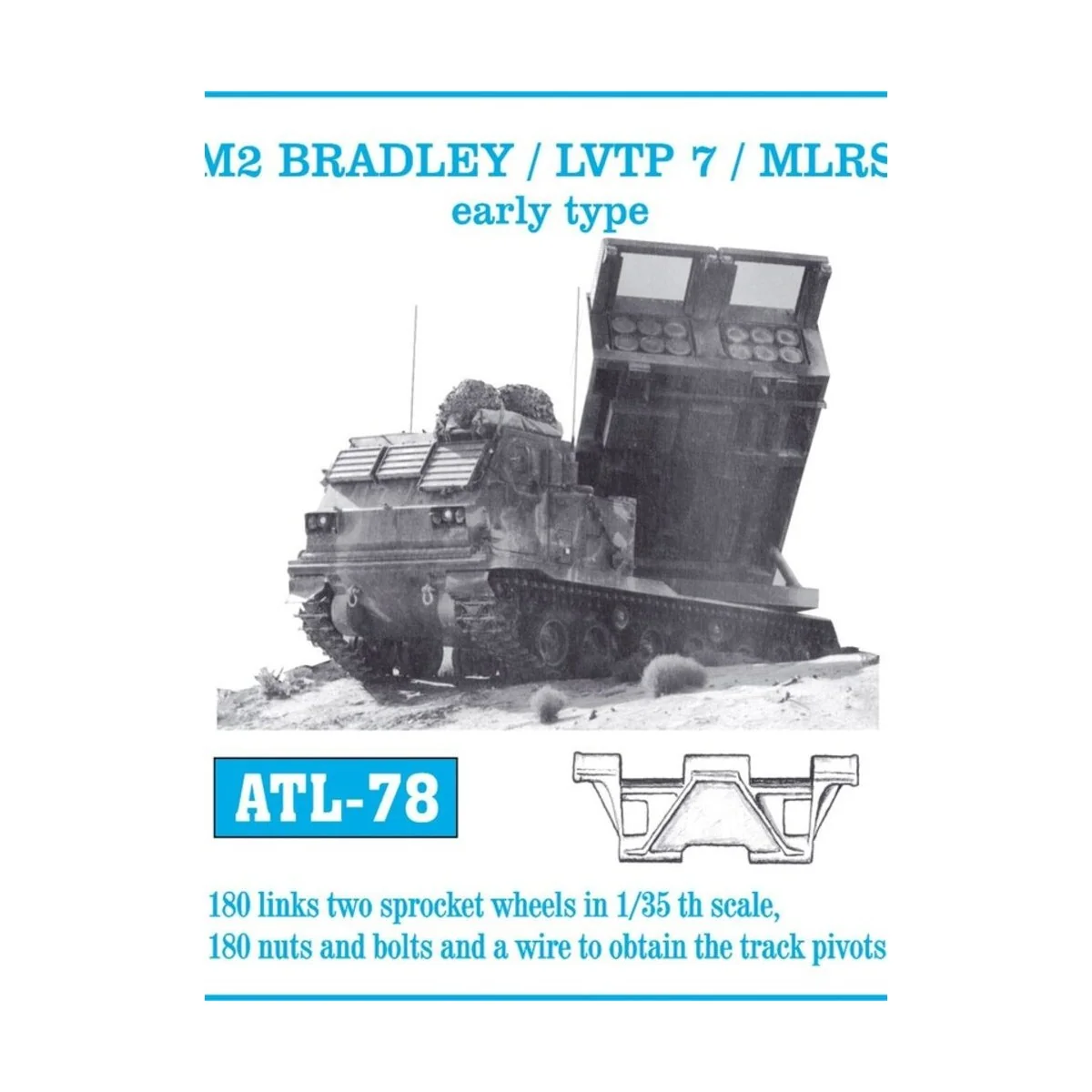 Tracks for M2 Bradley/ LVTP 7/MLRS früh, 1/35 - Friulmodel ATL-078