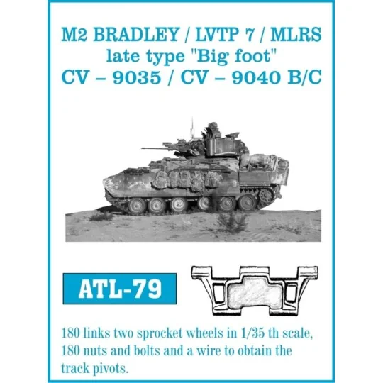 Tracks for M2 Bradley/LVTP 7/MLRS late 'Big foot', 1/35 - Friulmode... Tracks for M2 Bradley/LVTP 7/MLRS late 'Big foot', 1/35 - Friulmode...