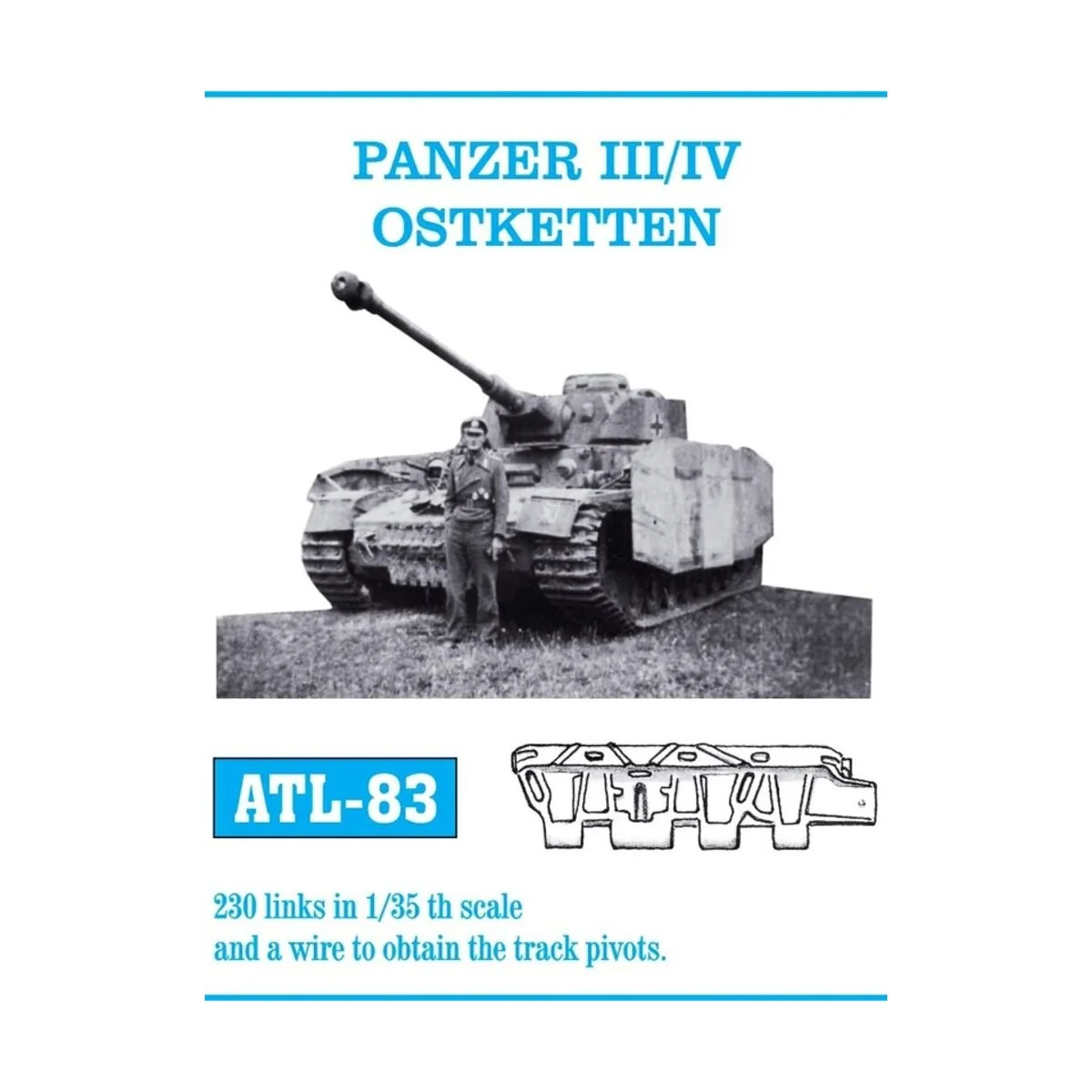 Tracks for Panzer III/IV Ostketten, 1/35 - Friulmodel ATL-083 Tracks for Panzer III/IV Ostketten, 1/35 - Friulmodel ATL-083