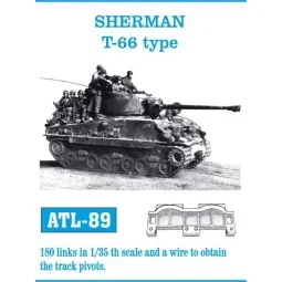 Tracks for Sherman T-66 type - Friulmodel ATL-089