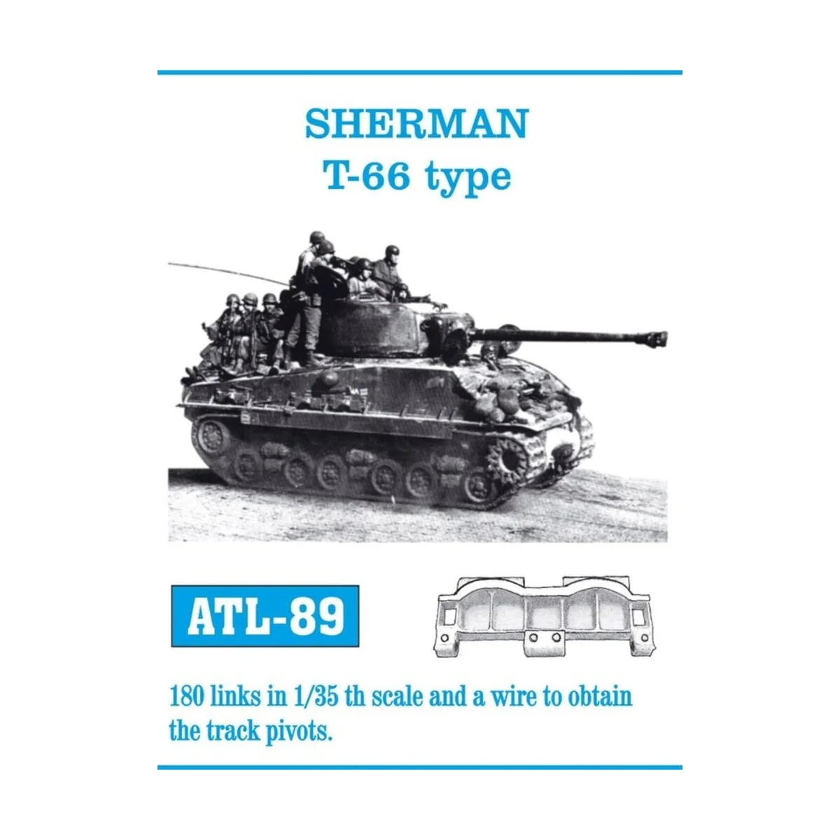Tracks for Sherman T-66 type, 1/35 - Friulmodel ATL-089 Tracks for Sherman T-66 type, 1/35 - Friulmodel ATL-089
