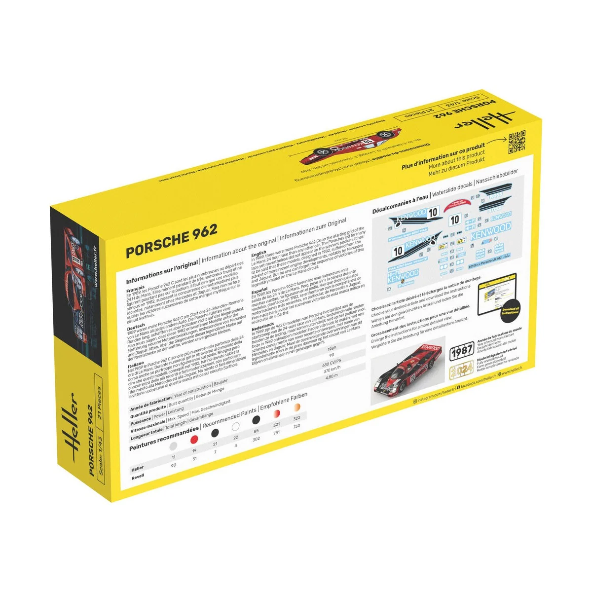 STARTER KIT Porsche 962 - Heller 56109