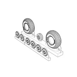 DH 98 Mosquito wheels block thread, 1/72 - Brengun BRL72207