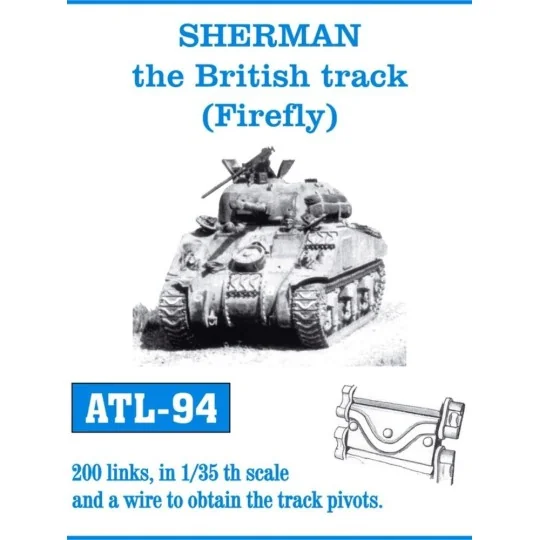 Tracks for SHERMAN T-56 E1 type, 1/35 - Friulmodel ATL-094 Tracks for SHERMAN T-56 E1 type, 1/35 - Friulmodel ATL-094