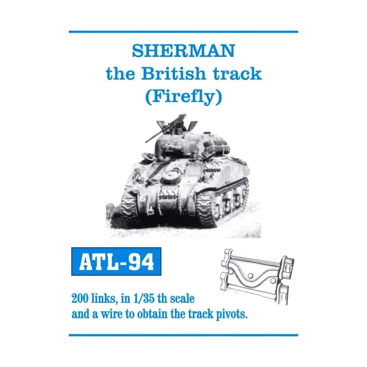 Tracks for SHERMAN T-56 E1 type, 1/35 - Friulmodel ATL-094 Tracks for SHERMAN T-56 E1 type, 1/35 - Friulmodel ATL-094