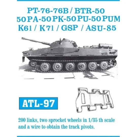 Tracks for PT-76/GSZP-55 BTR-50/BTR-50PU - Friulmodel ATL-097