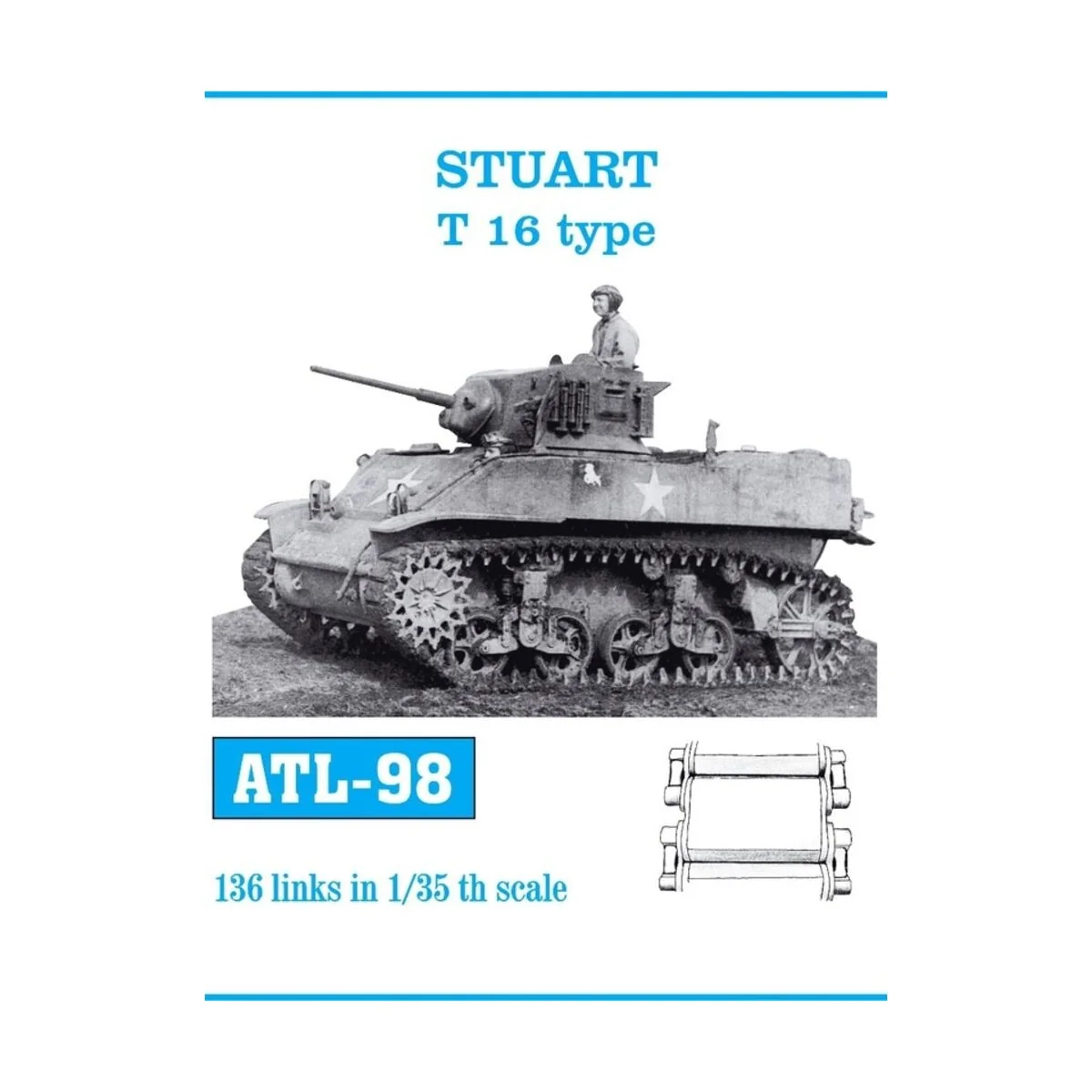Tracks for Stuart T 16 Type Einzelkettenglieder - Friulmodel ATL-098