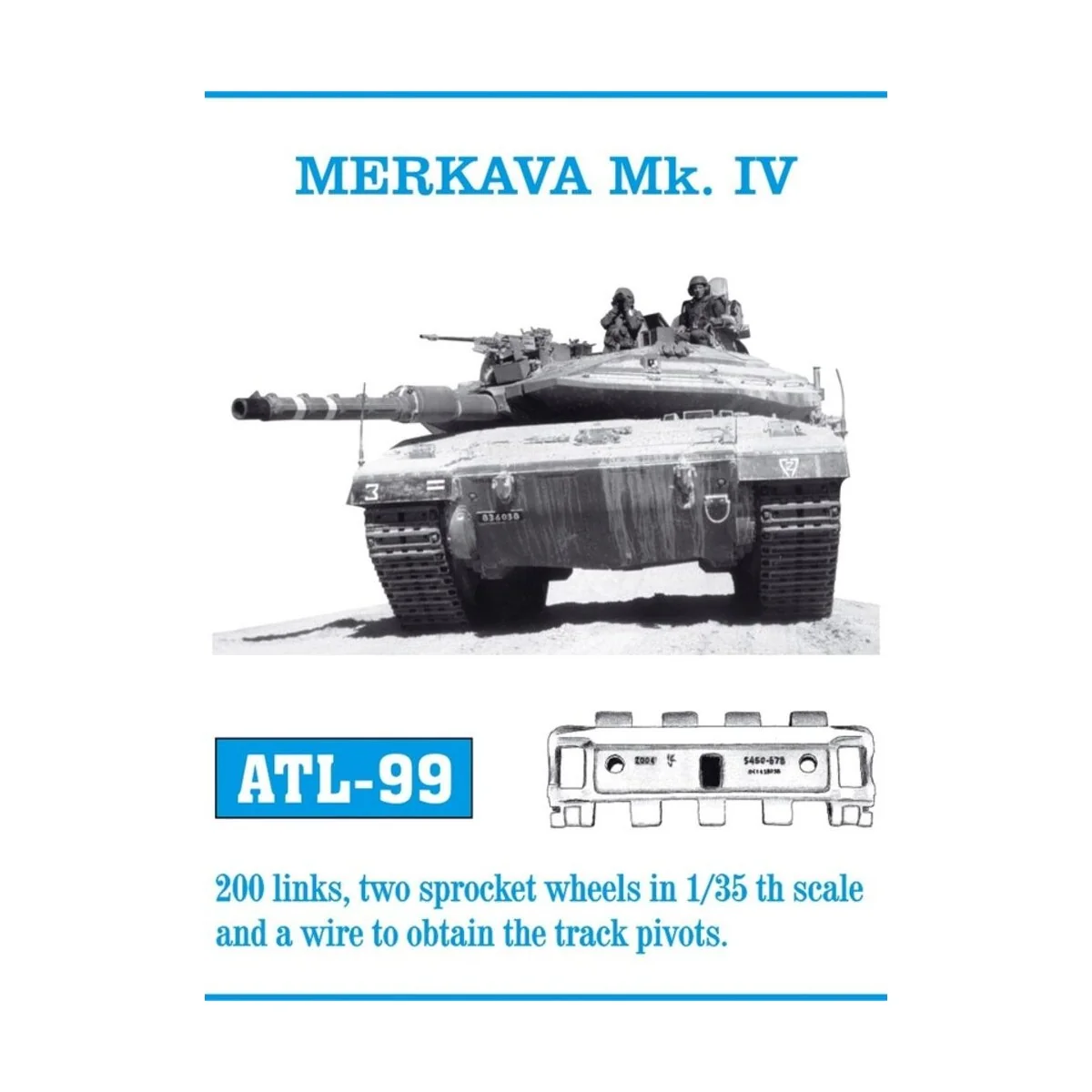 Tracks for Merkava Mk. IV Einzelkettenglieder, 1/35 - Friulmodel AT...