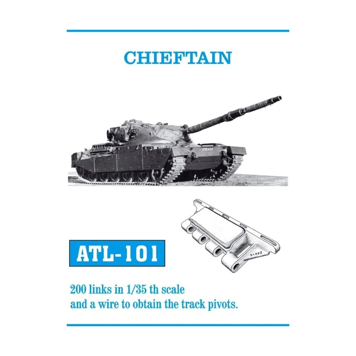 Tracks for Chieftain Einzelkettenglieder, 1/35 - Friulmodel ATL-101 Tracks for Chieftain Einzelkettenglieder, 1/35 - Friulmodel ATL-101