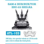 Tracks for SAM-6 KUB/BUK/TOR ZSU-23 SHILKA, 1/35 - Friulmodel ATL-103 Tracks for SAM-6 KUB/BUK/TOR ZSU-23 SHILKA, 1/35 - Friulmodel ATL-103