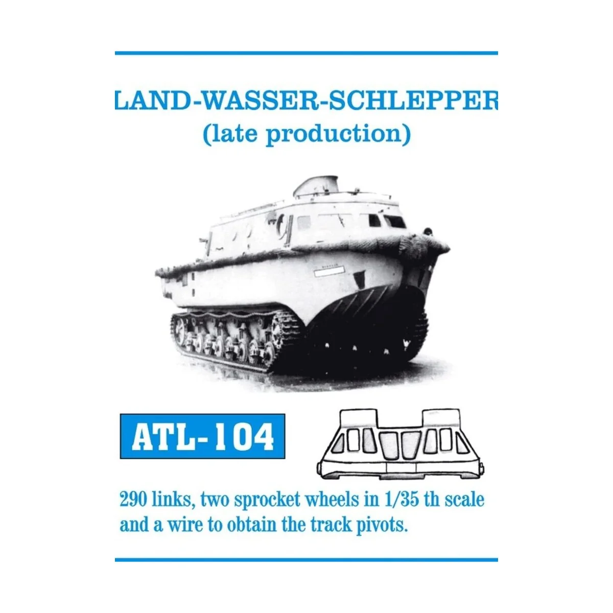 Tracks for Land-Wasser-Schlepper late production - Friulmodel ATL-104