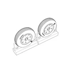 F4U Corsair Late Ribbed Thread (late '50s) Wheels set, 1/72 - Breng...