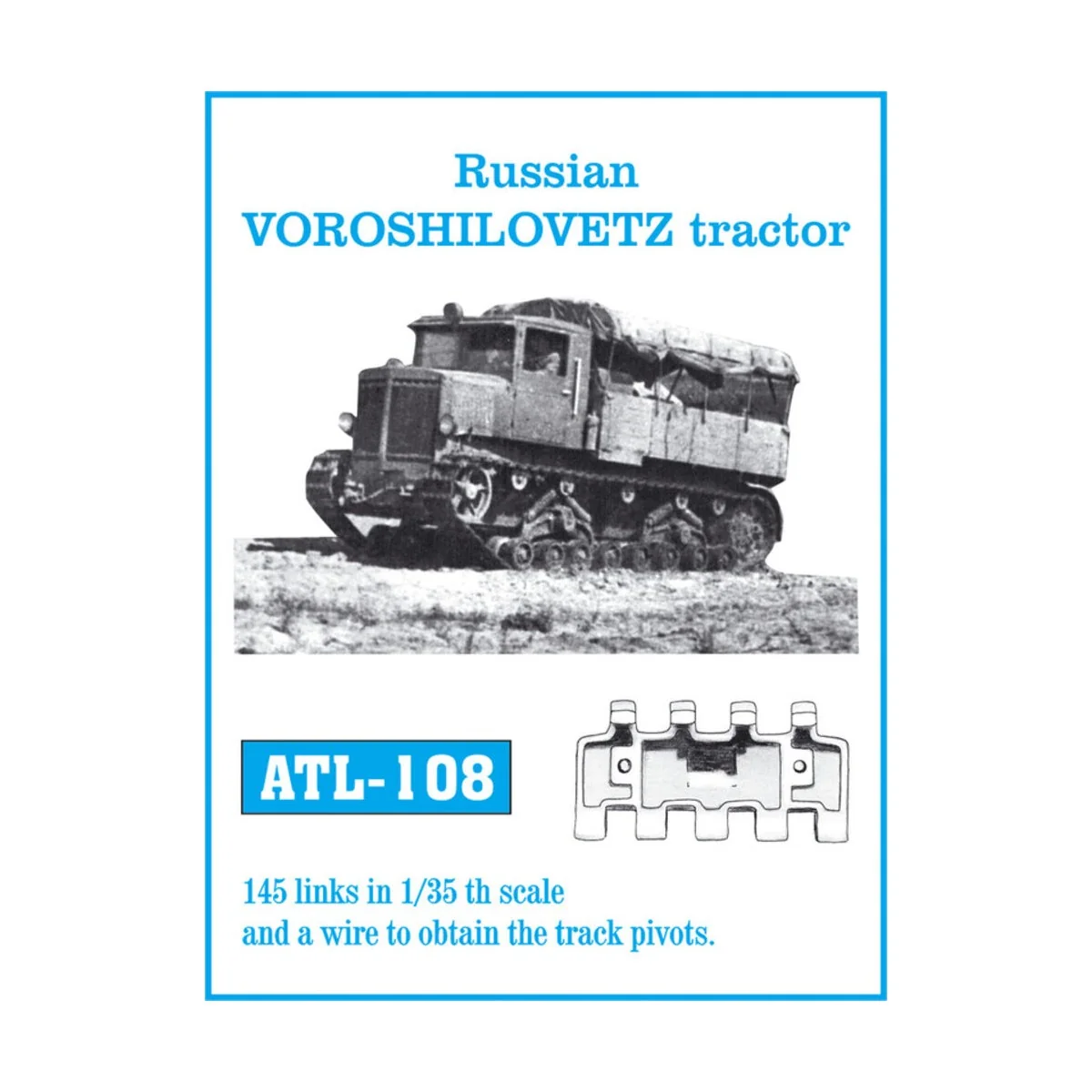 Tracks for Russian Voroshilovetz tractor, 1/35 - Friulmodel ATL-108