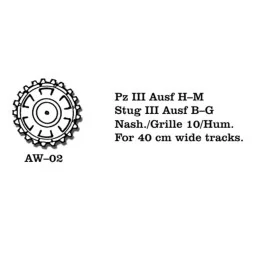 Tracks for Pz III (H-N) / Stug III (B-C) Nashorn / Hummel Nashorn /...