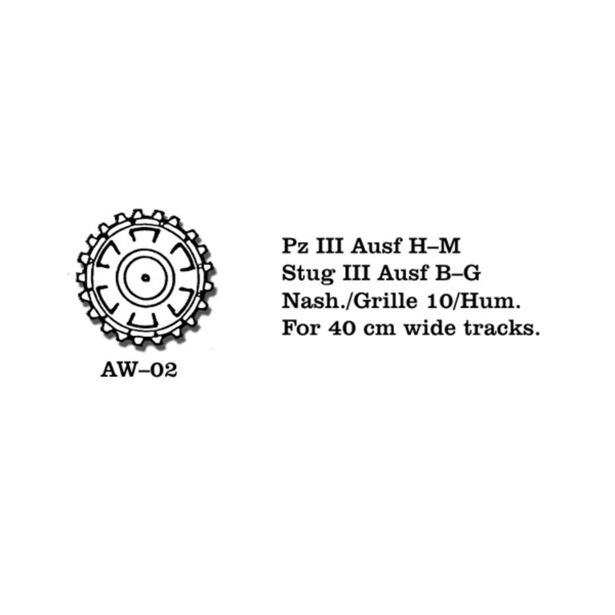 Tracks for Pz III (H-N) / Stug III (B-C) Nashorn / Hummel Nashorn /... Tracks for Pz III (H-N) / Stug III (B-C) Nashorn / Hummel Nashorn /...