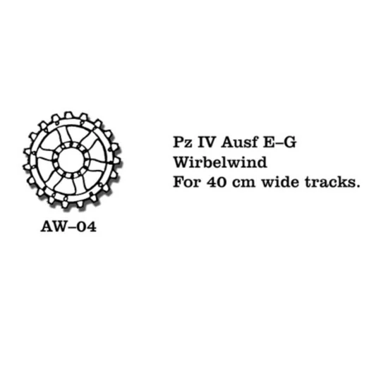 Tracks for Pz IV (E-G) / Wirbelwind, 1/35 - Friulmodel AW-04