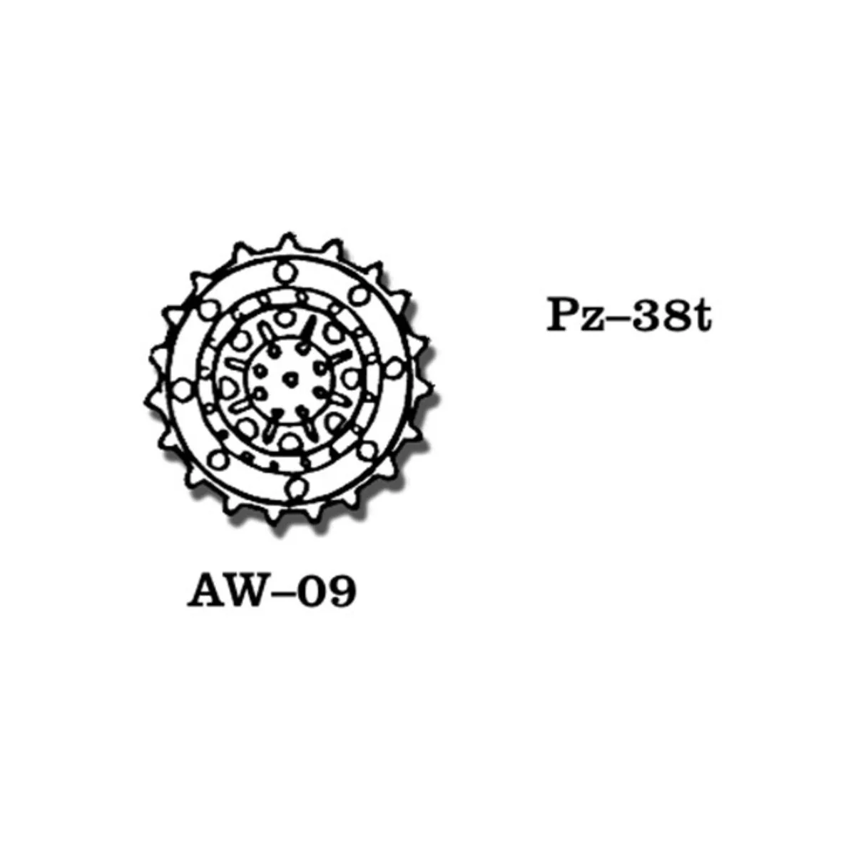 Tracks for Pz 38 (t), 1/35 - Friulmodel AW-09