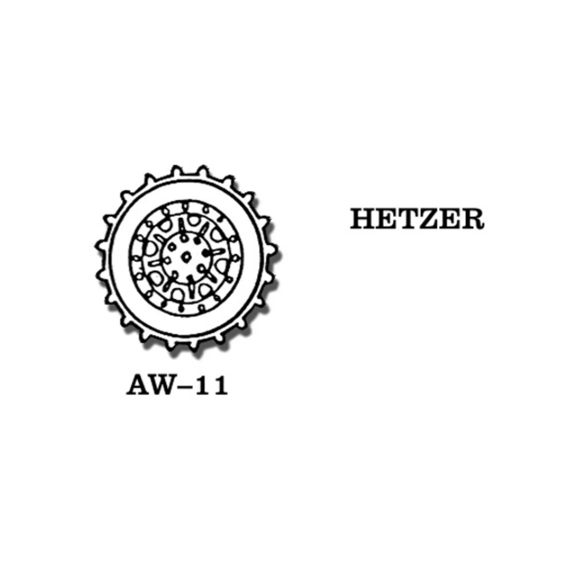 Tracks for Jagdpanzer Hetzer, 1/35 - Friulmodel AW-11 Tracks for Jagdpanzer Hetzer, 1/35 - Friulmodel AW-11